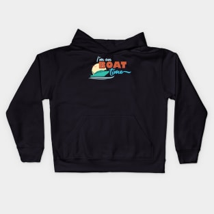 I'm on Boat Time Miami Retro Ocean Quote Kids Hoodie